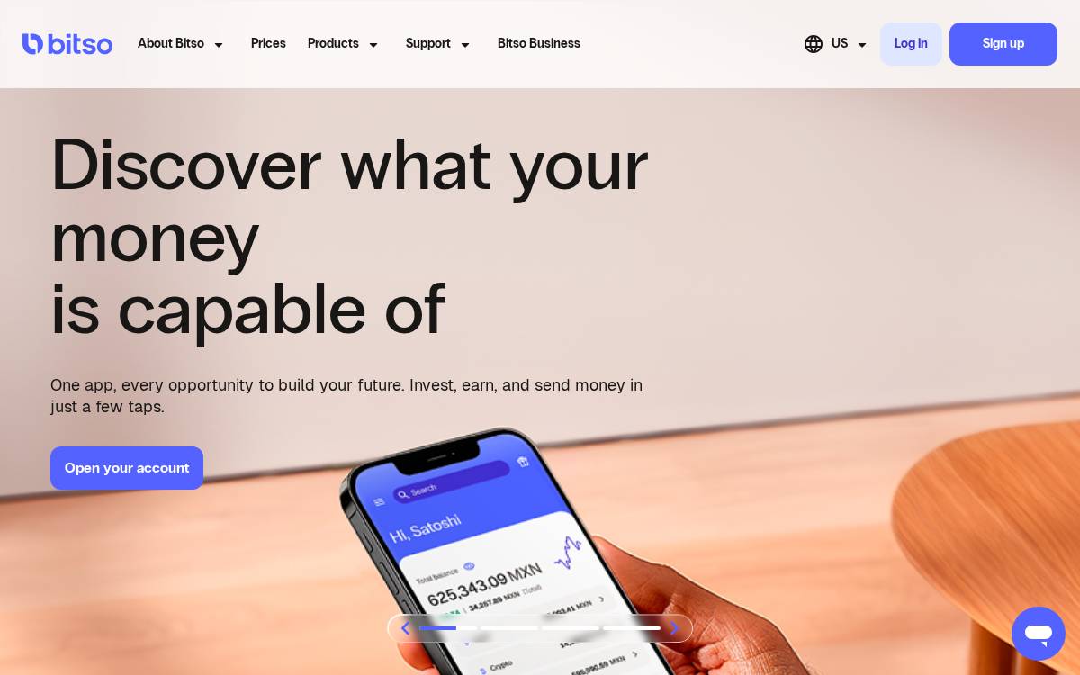 Bitso website preview