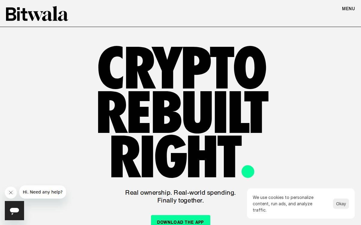 Bitwala website preview