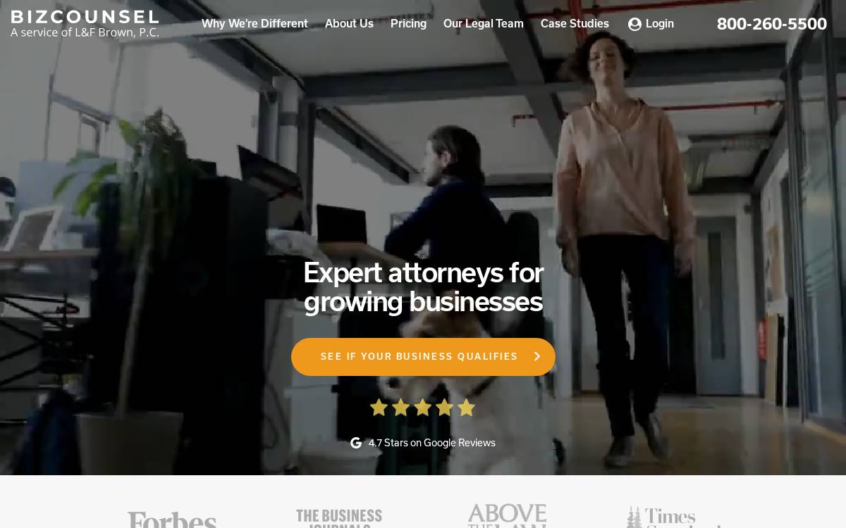 BizCounsel website preview