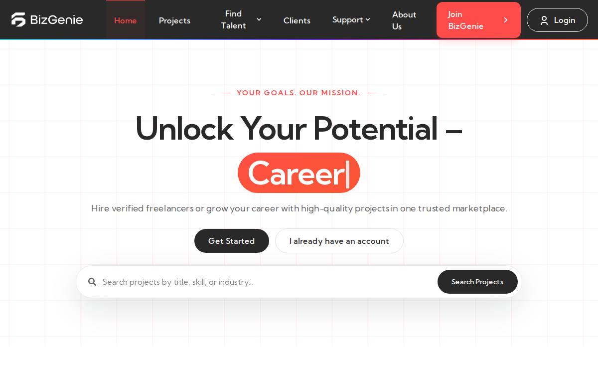 BizGenie Website website preview