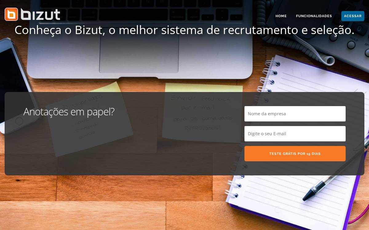 Bizut website preview