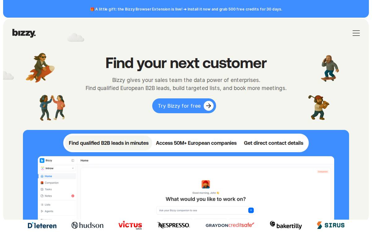 Bizzy website preview