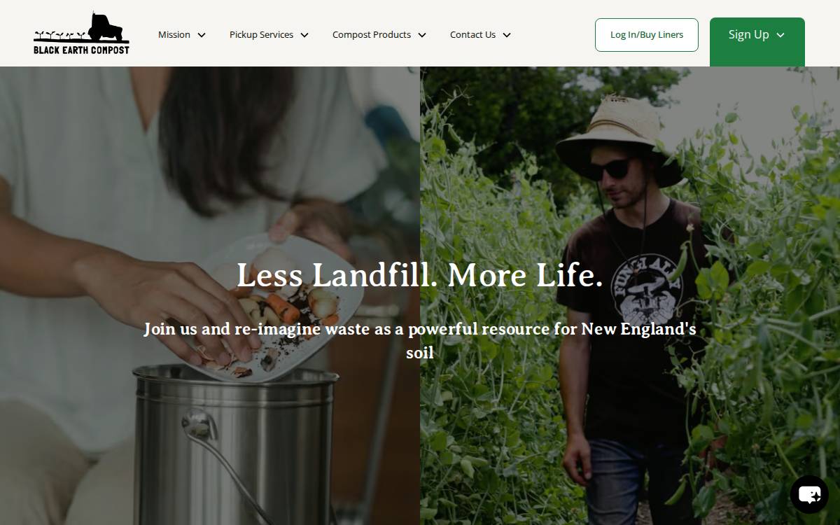 Black Earth Compost website preview