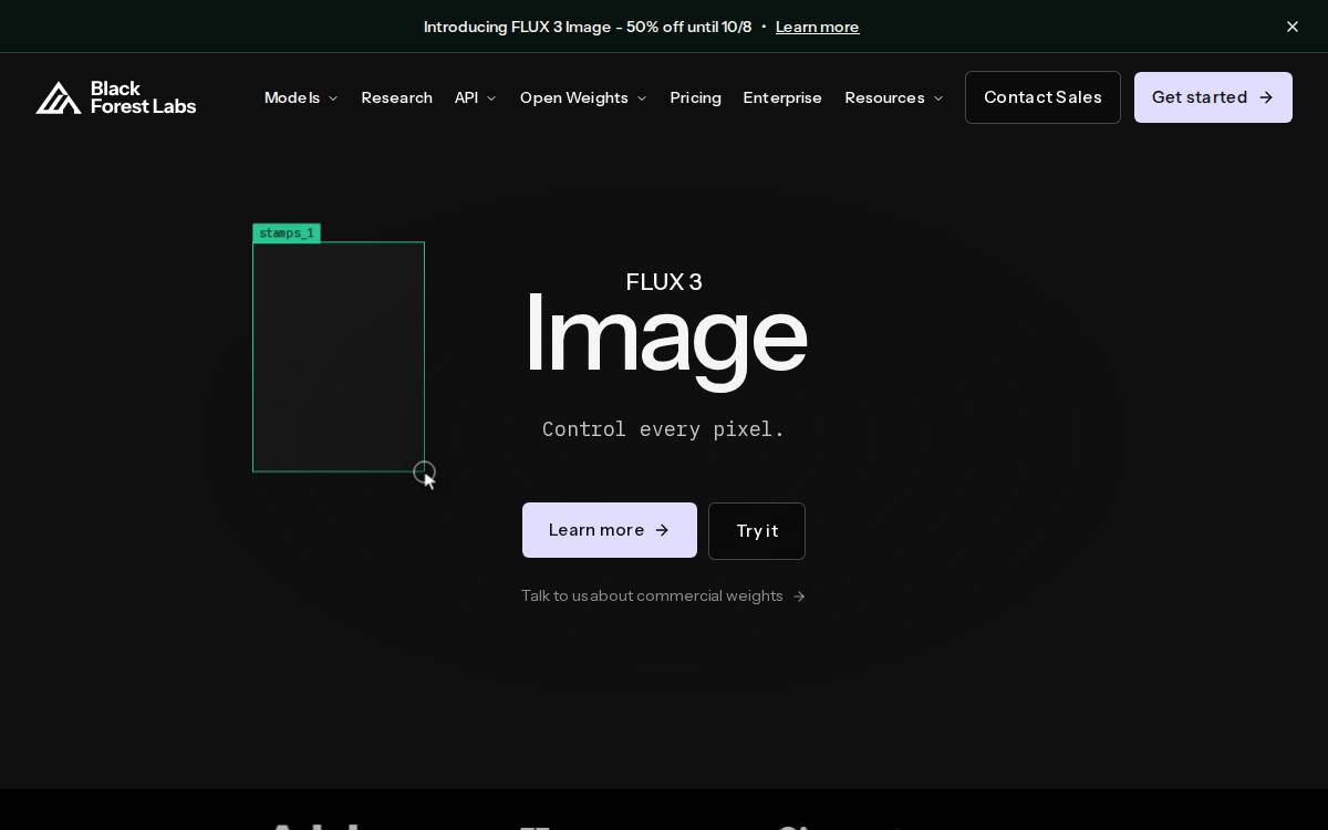 Black Forest Labs website preview