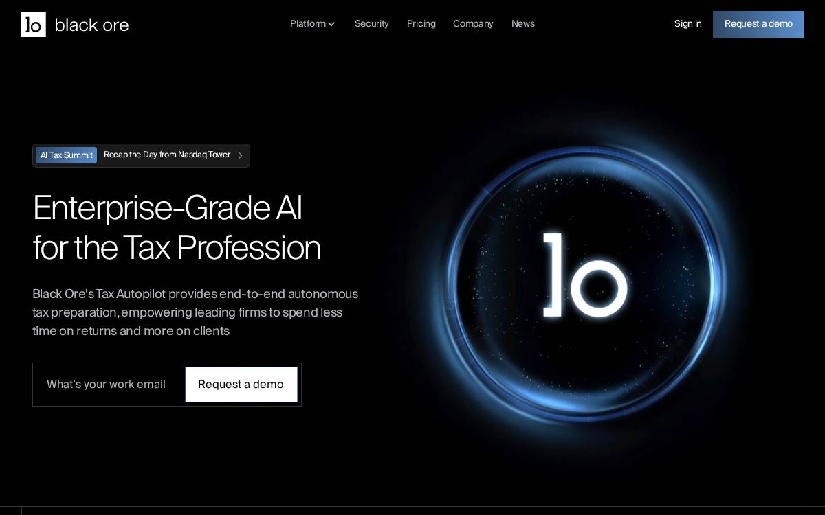 Black Ore Technologies website preview