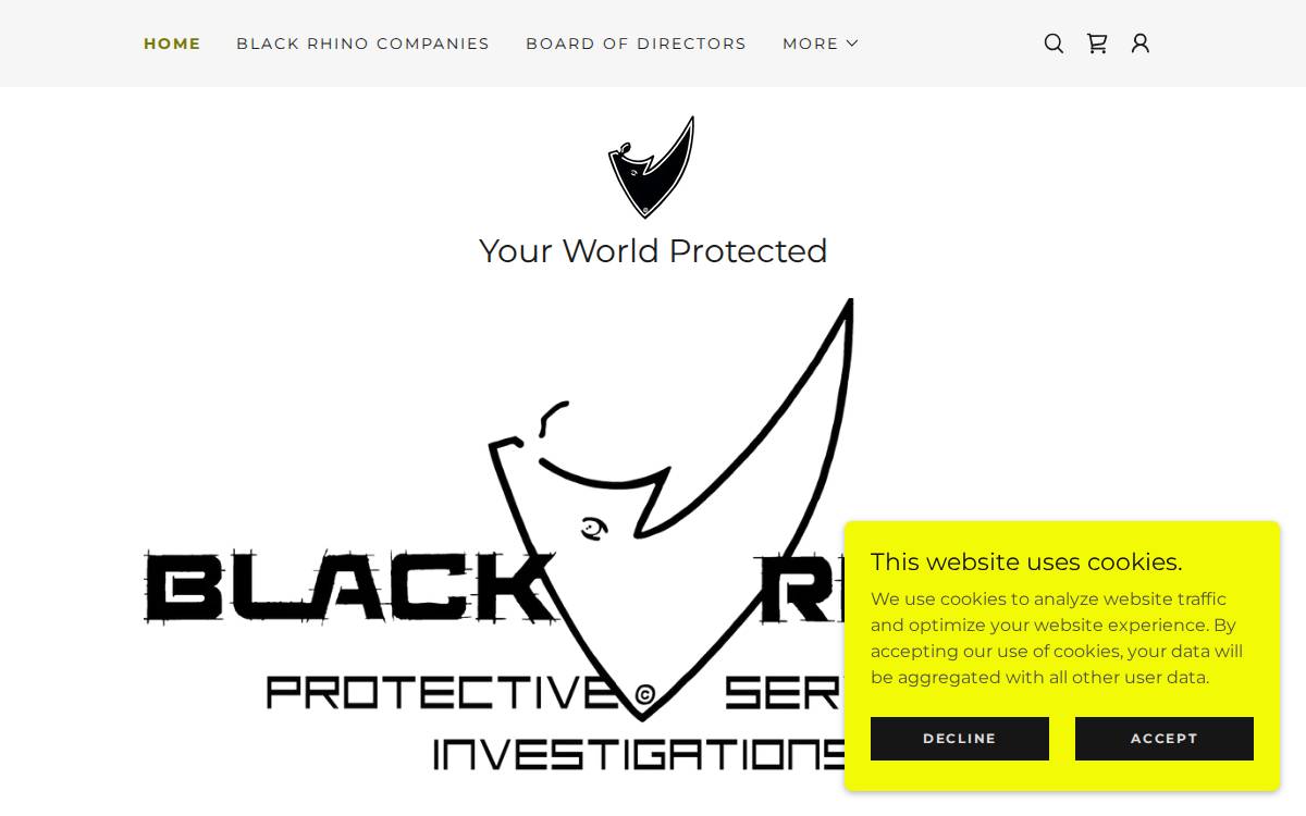 Black Rhino Companies website preview