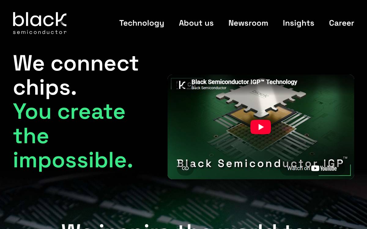 Black Semiconductor website preview