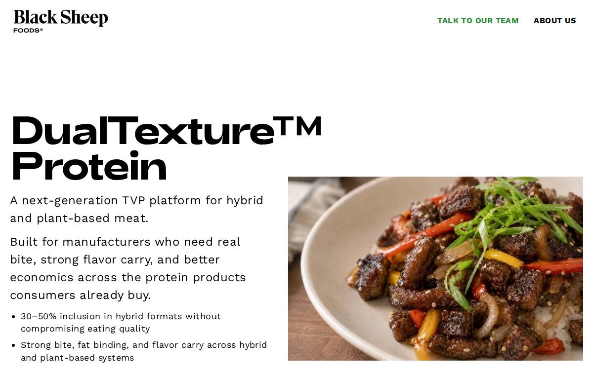 Black Sheep Foods website preview