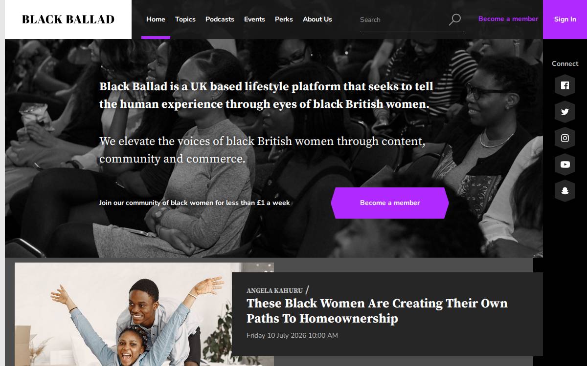Blackballad website preview