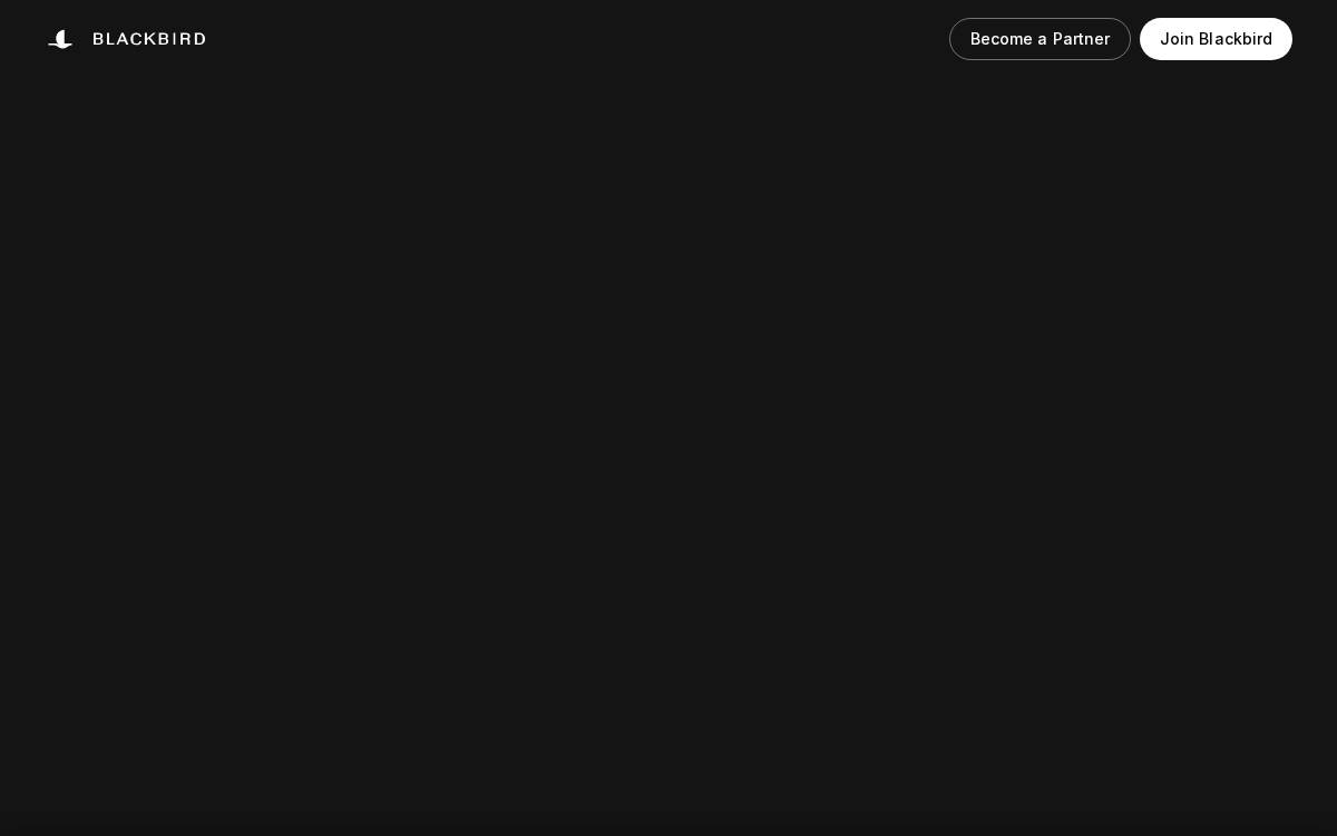 Blackbird.xyz website preview