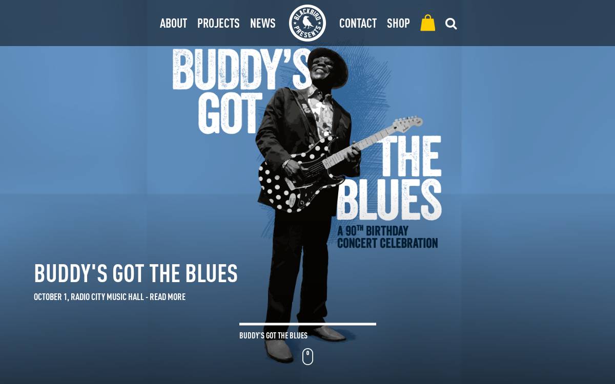 Blackbird Presents website preview