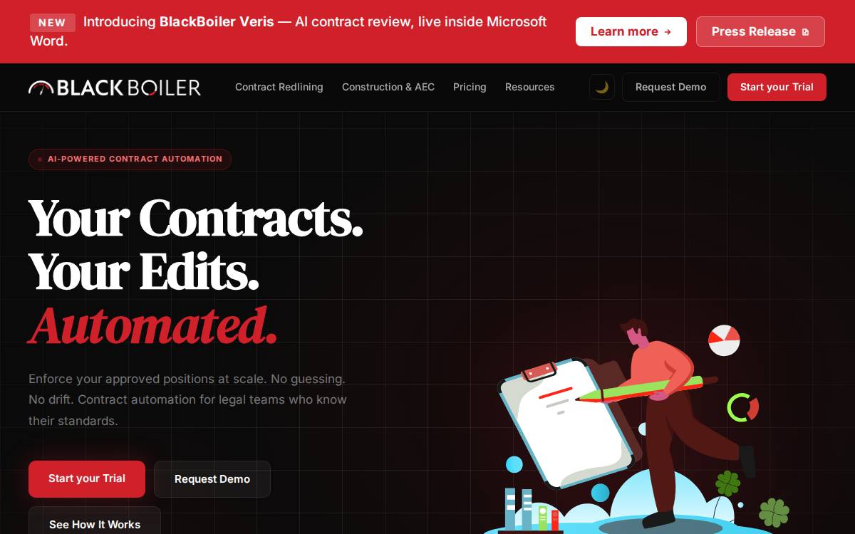 BlackBoiler website preview