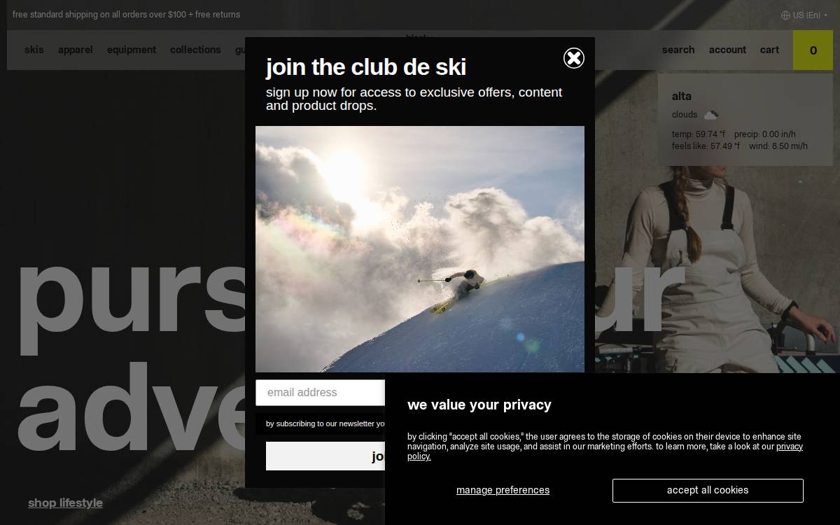 BlackCrows website preview