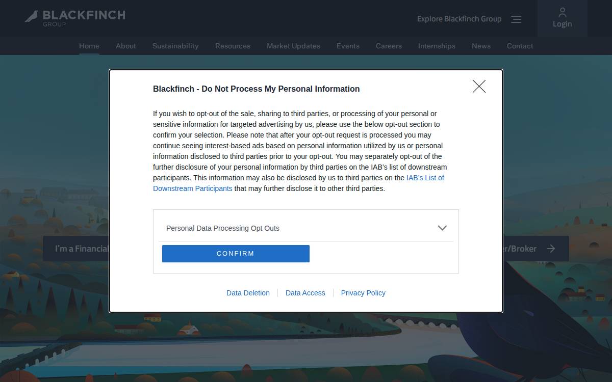 Blackfinch website preview