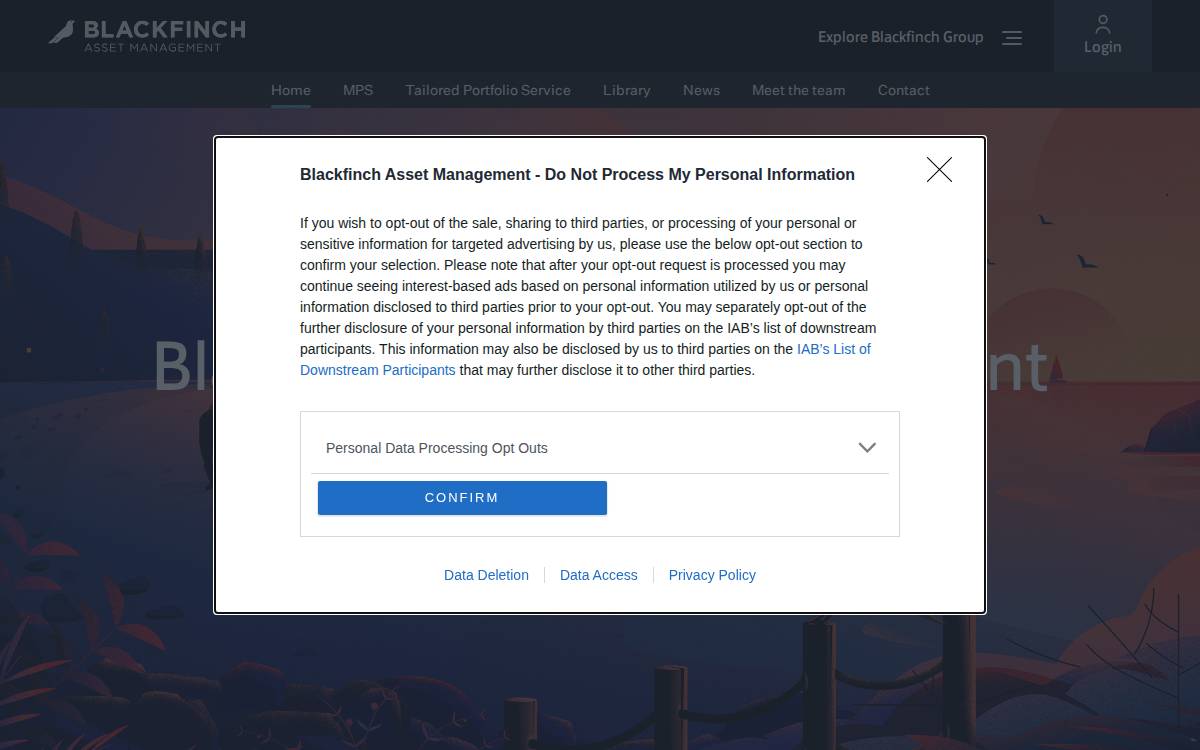 Blackfinch website preview
