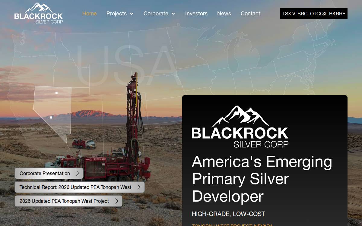 Blackrock Gold website preview