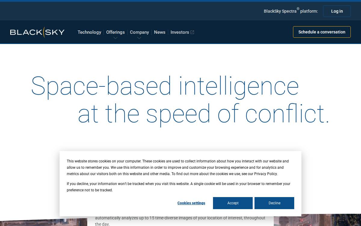 BlackSky website preview