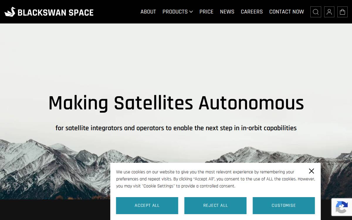 Blackswan Space website preview