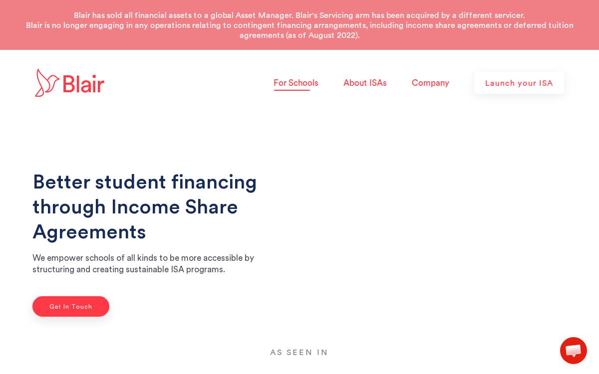 Blair website preview