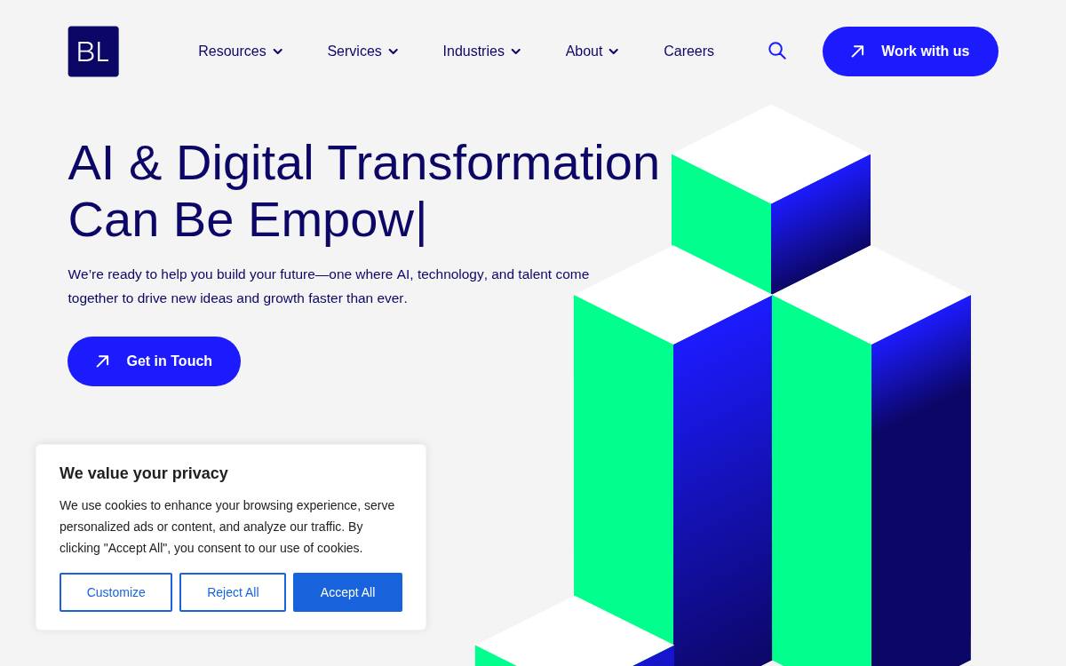 Blanc Labs website preview