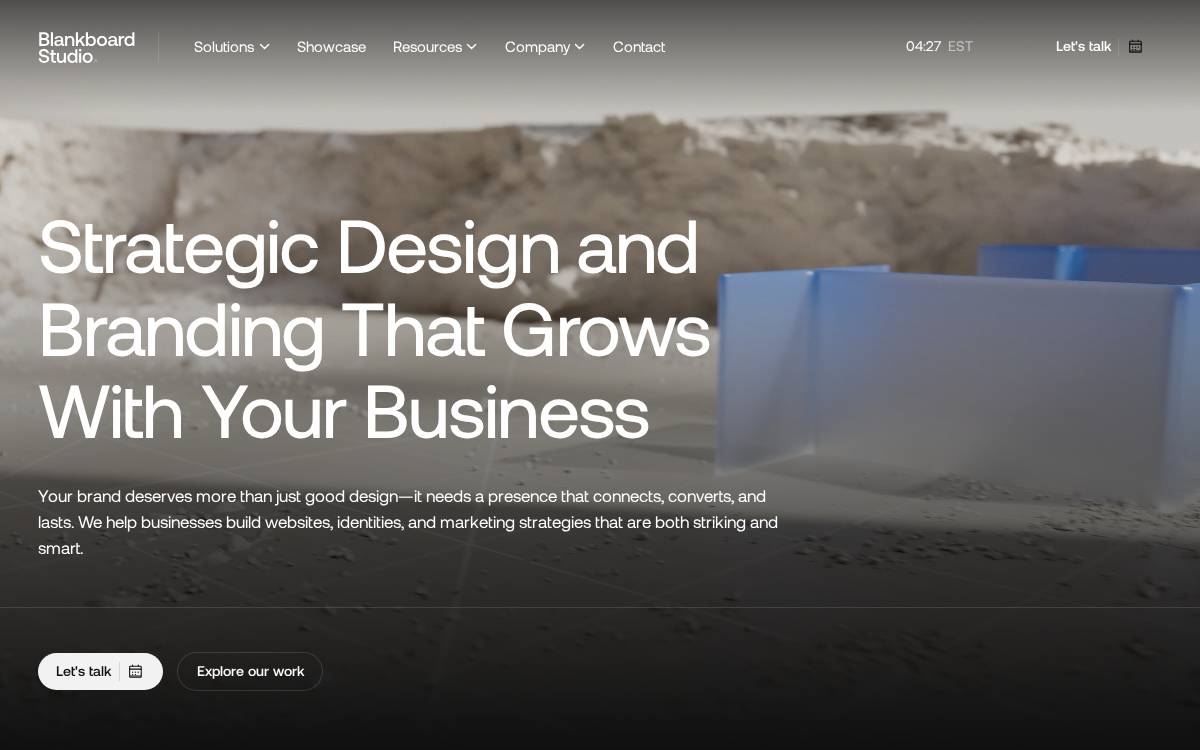 Blankboard website preview