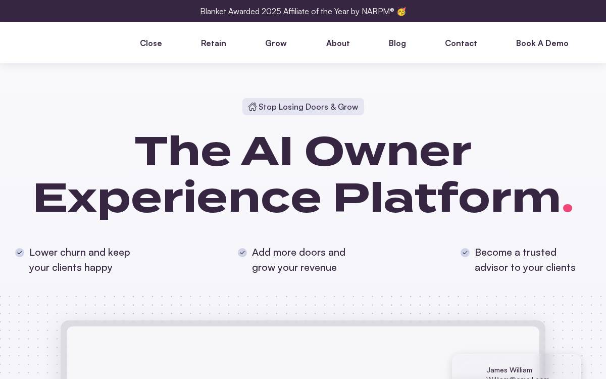 Blankethomes website preview