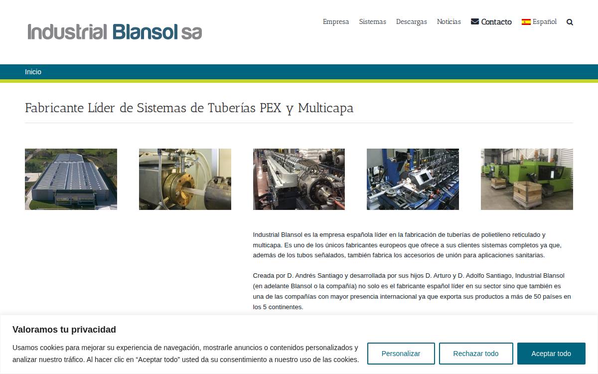Blansol website preview