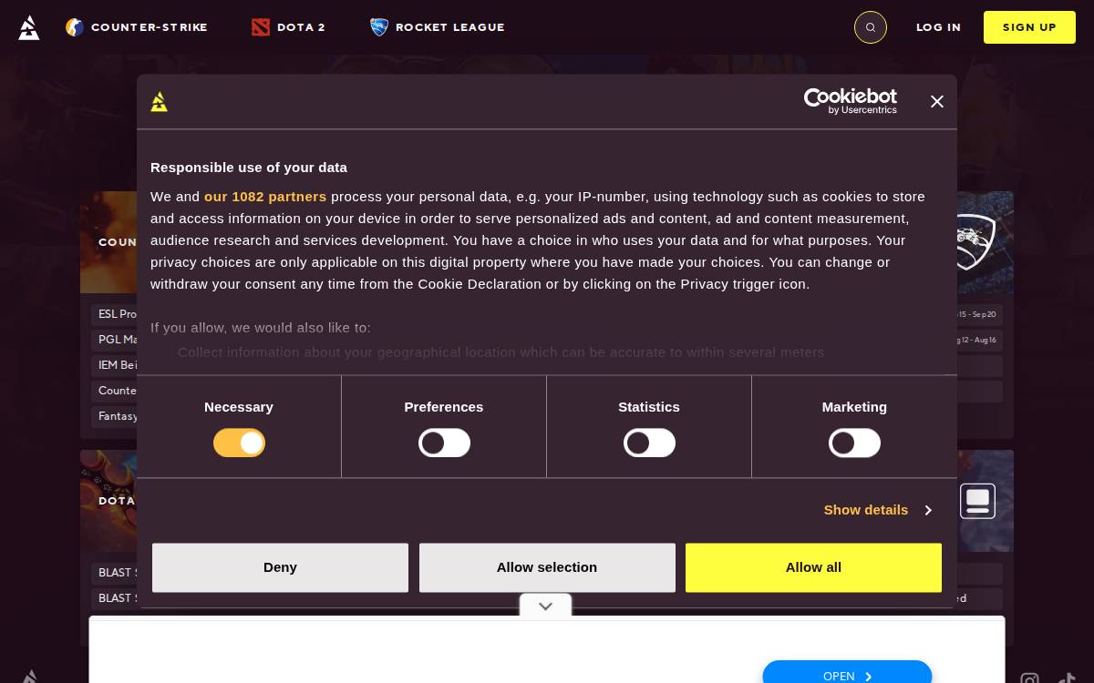 Blast website preview
