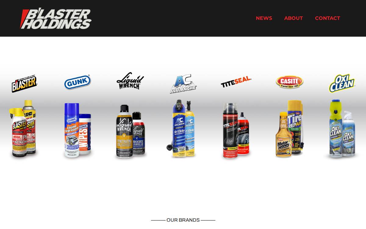 B'laster Holdings website preview