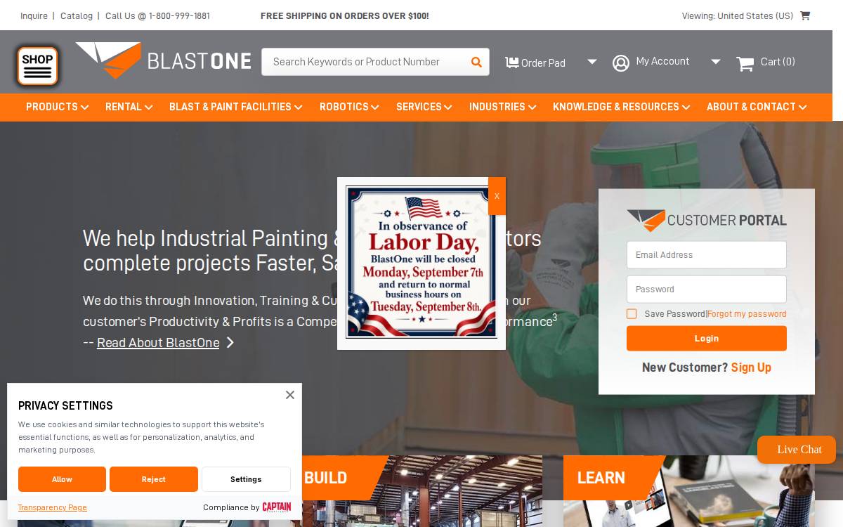 Blastone website preview