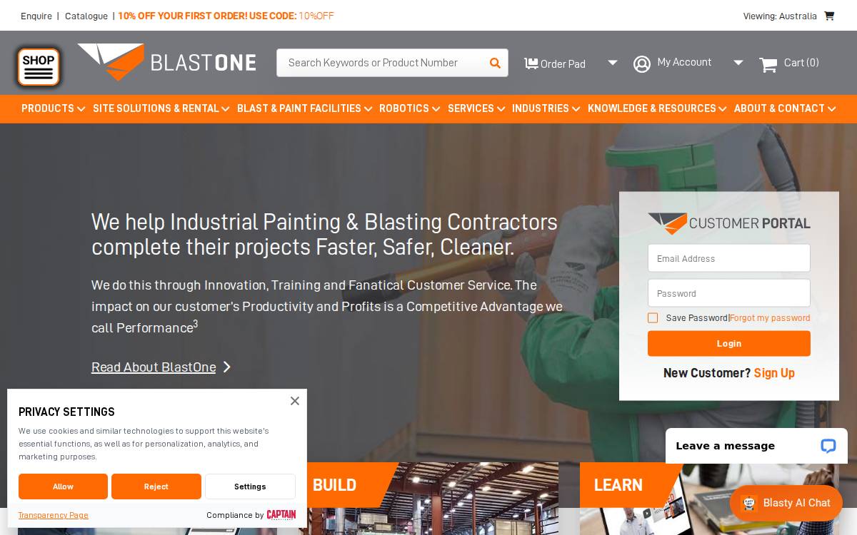 Blastone website preview