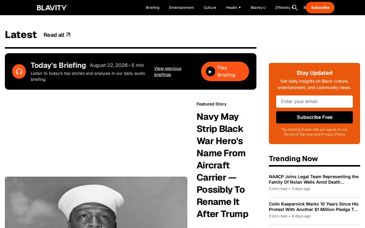 Blavity website preview
