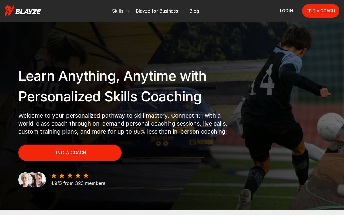 Blayze website preview