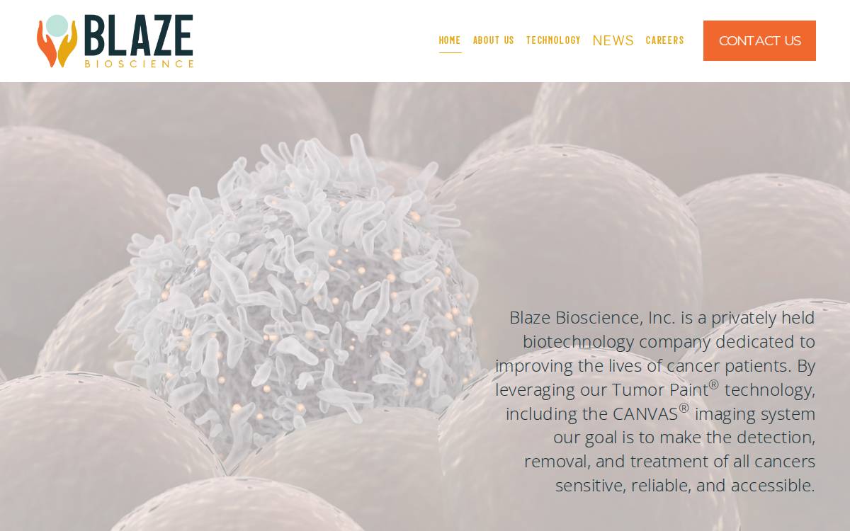 Blaze Bioscience website preview