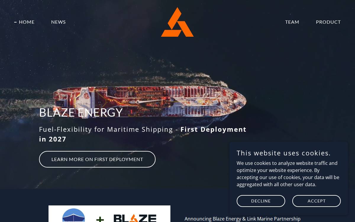 Blaze Energy website preview