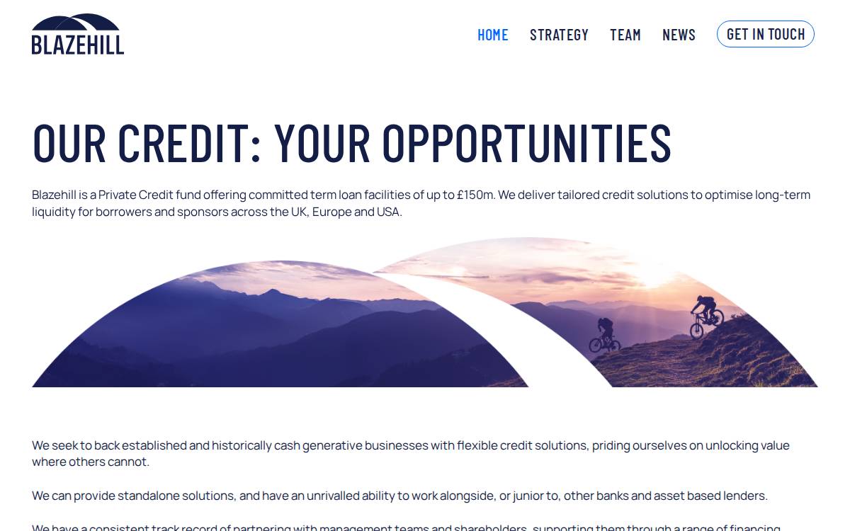 Blazehill Capital website preview