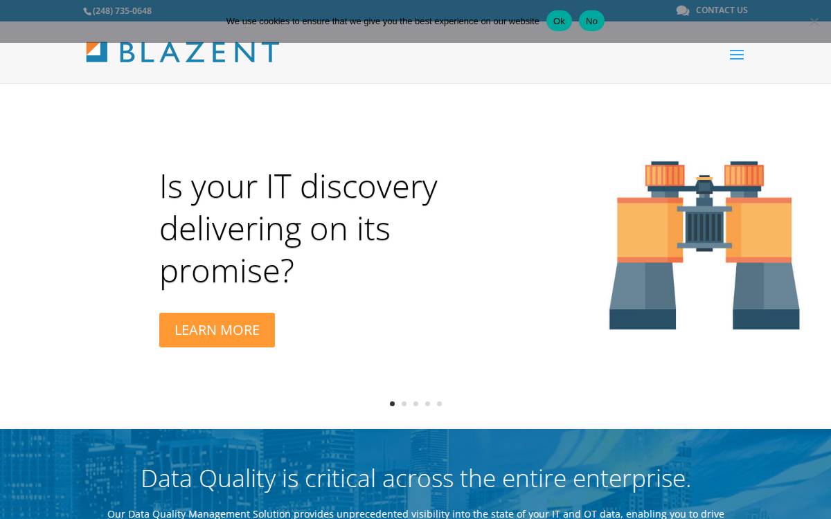 Blazent website preview