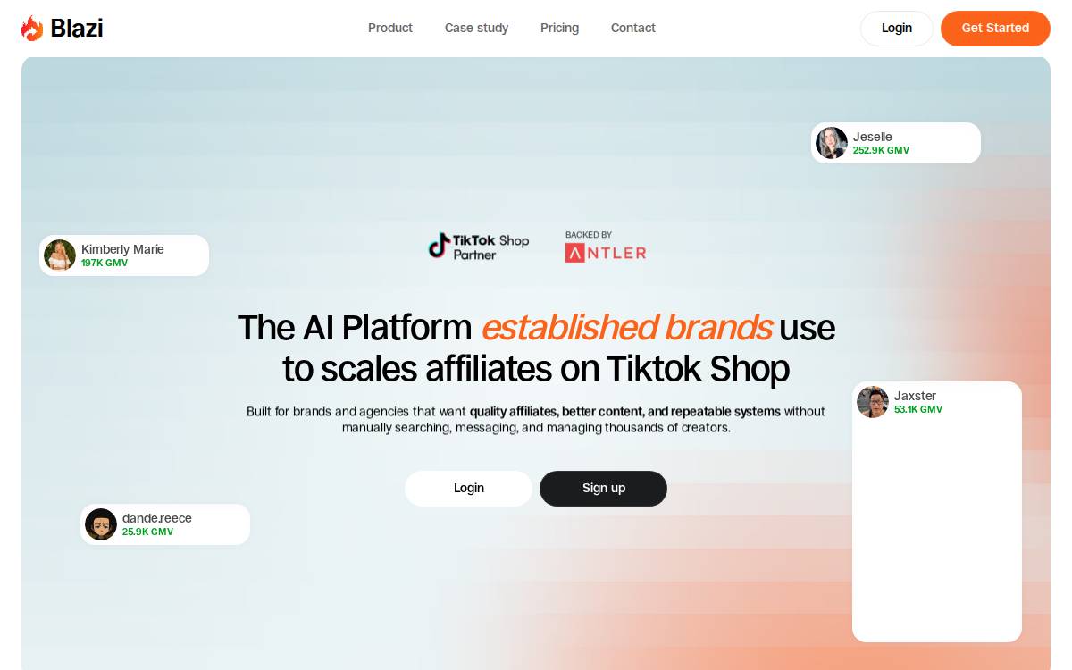 Blazi website preview
