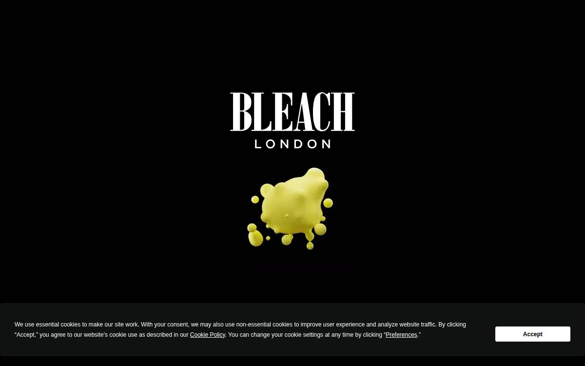 Bleach London website preview