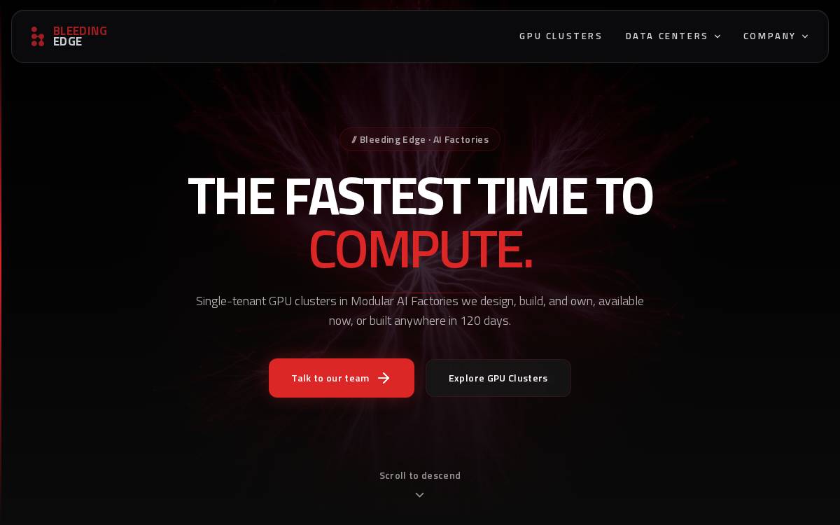 Bleedingedge website preview