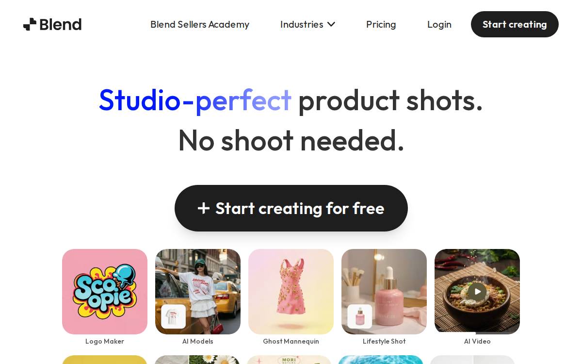 Blend website preview