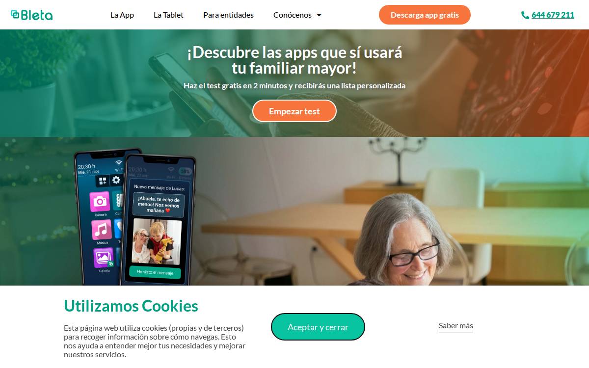 Bleta website preview