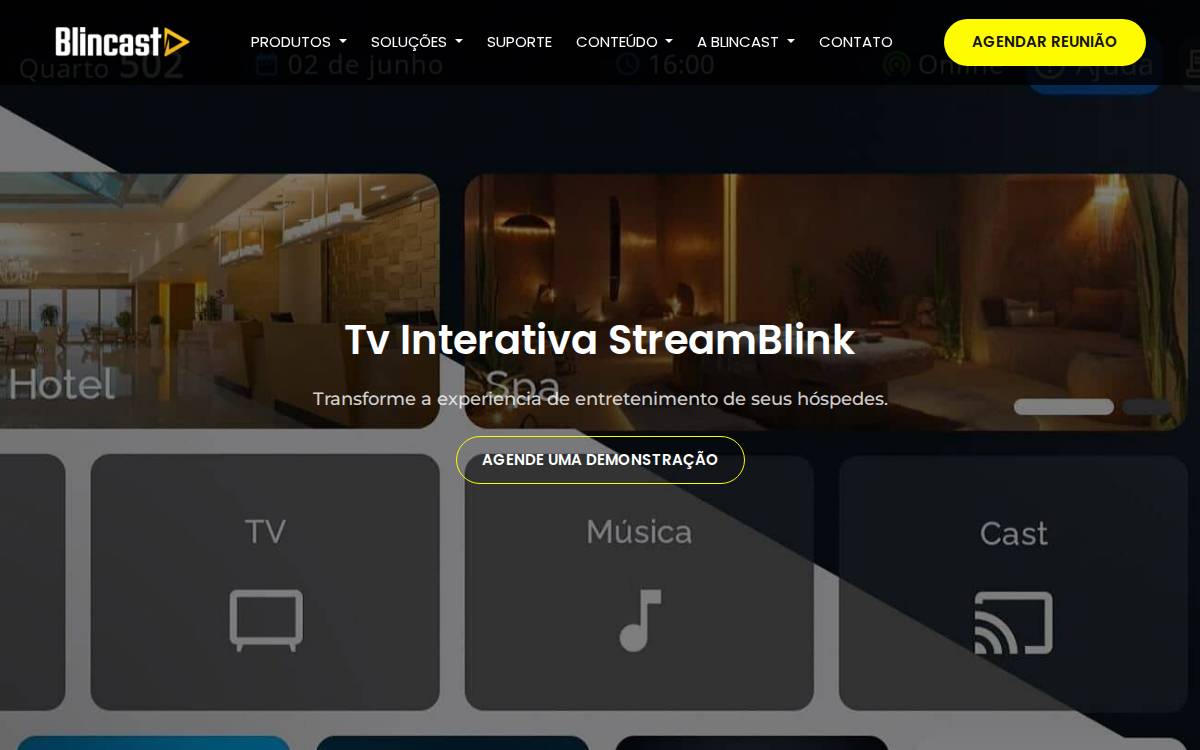 Blincast website preview
