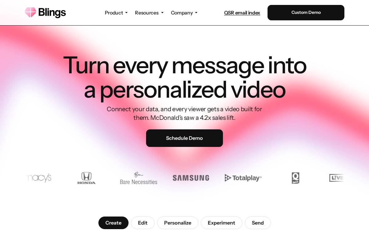 Blings website preview
