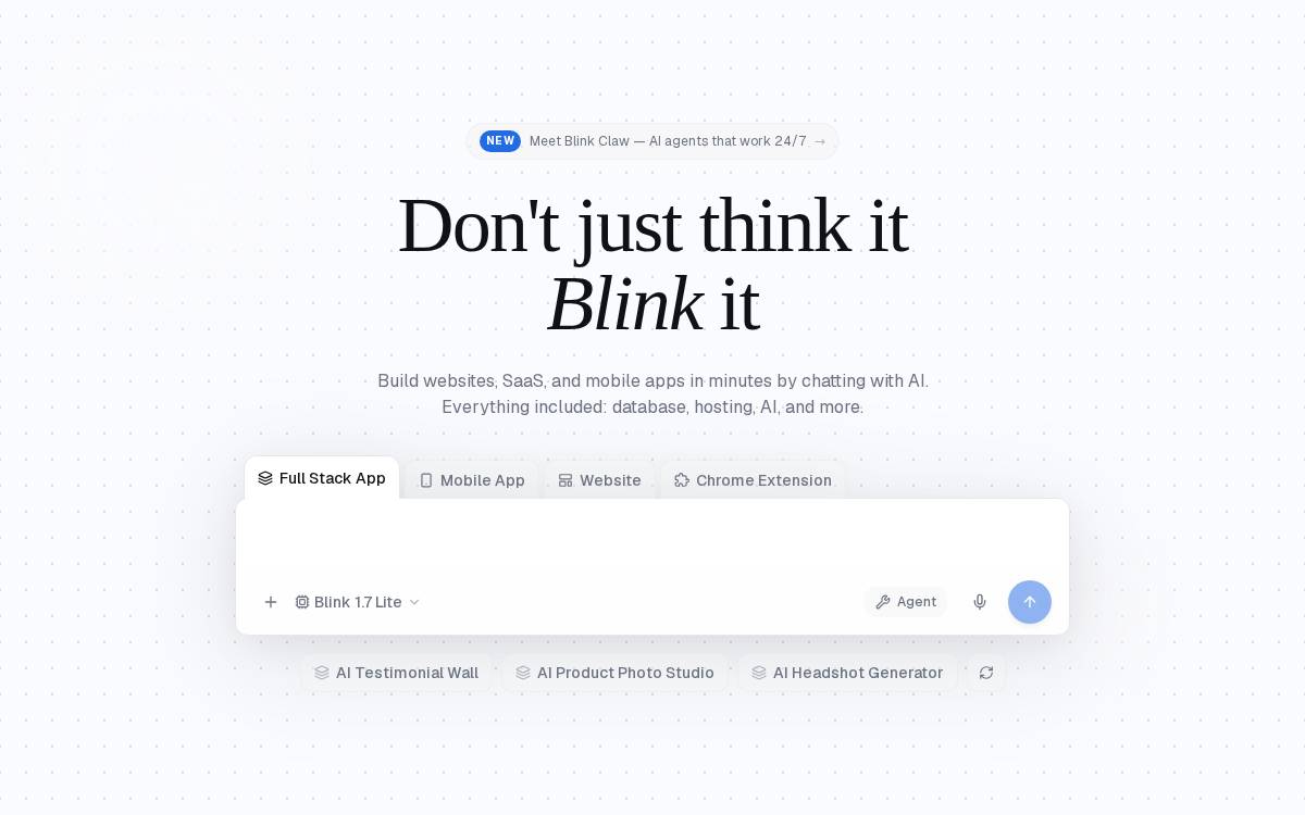 Blink website preview
