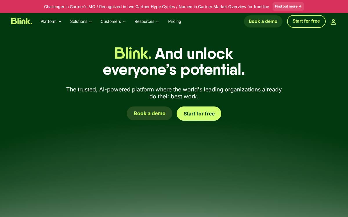 Blink website preview