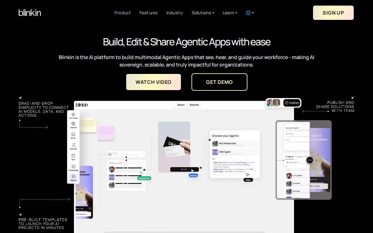 BlinkIn website preview
