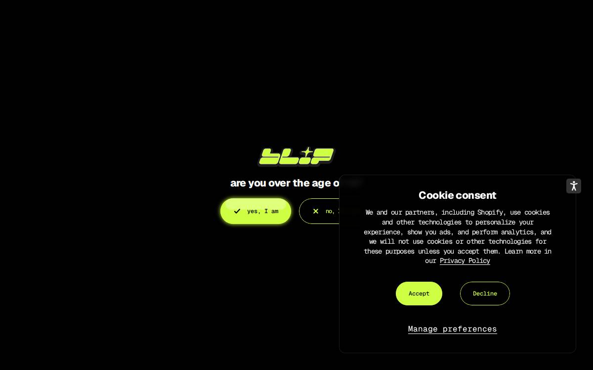 Blip website preview