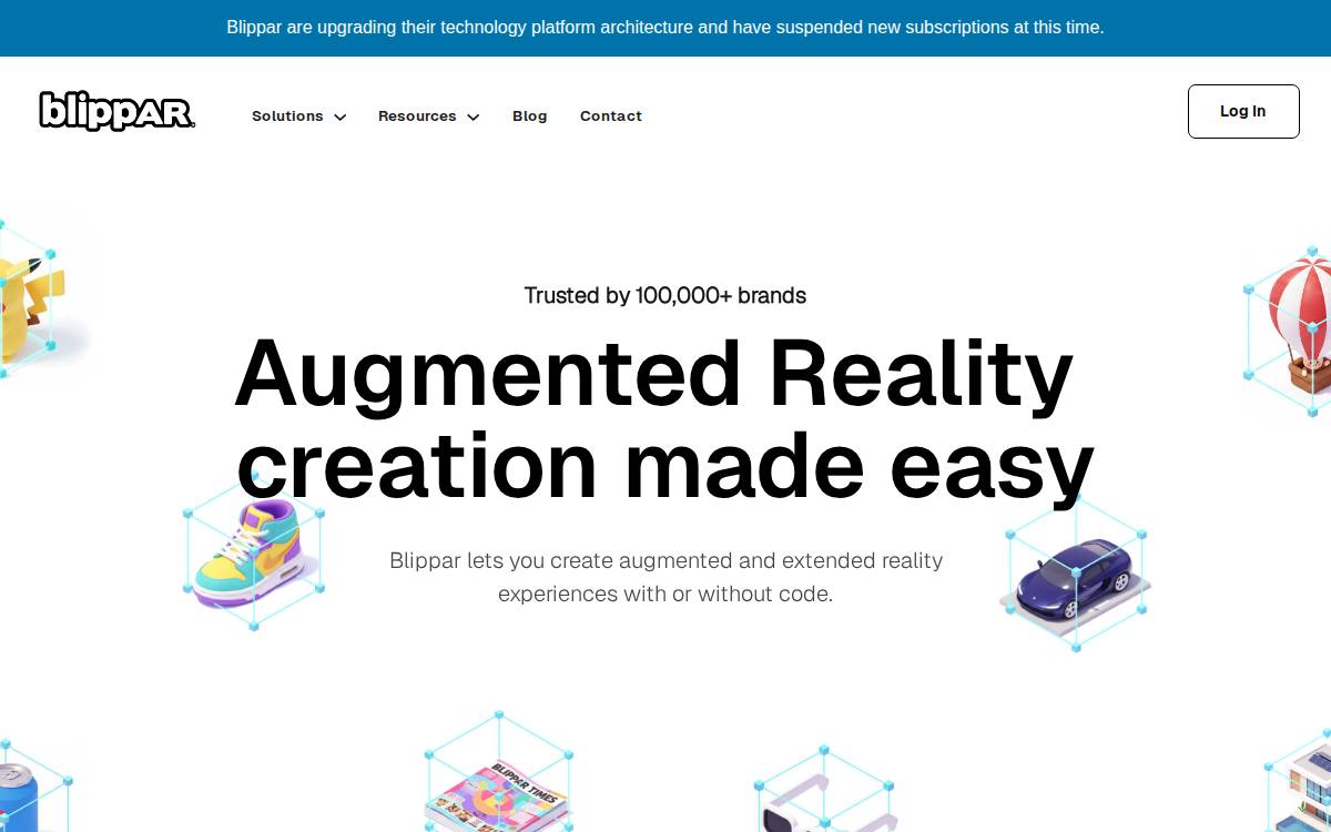 Blippar website preview