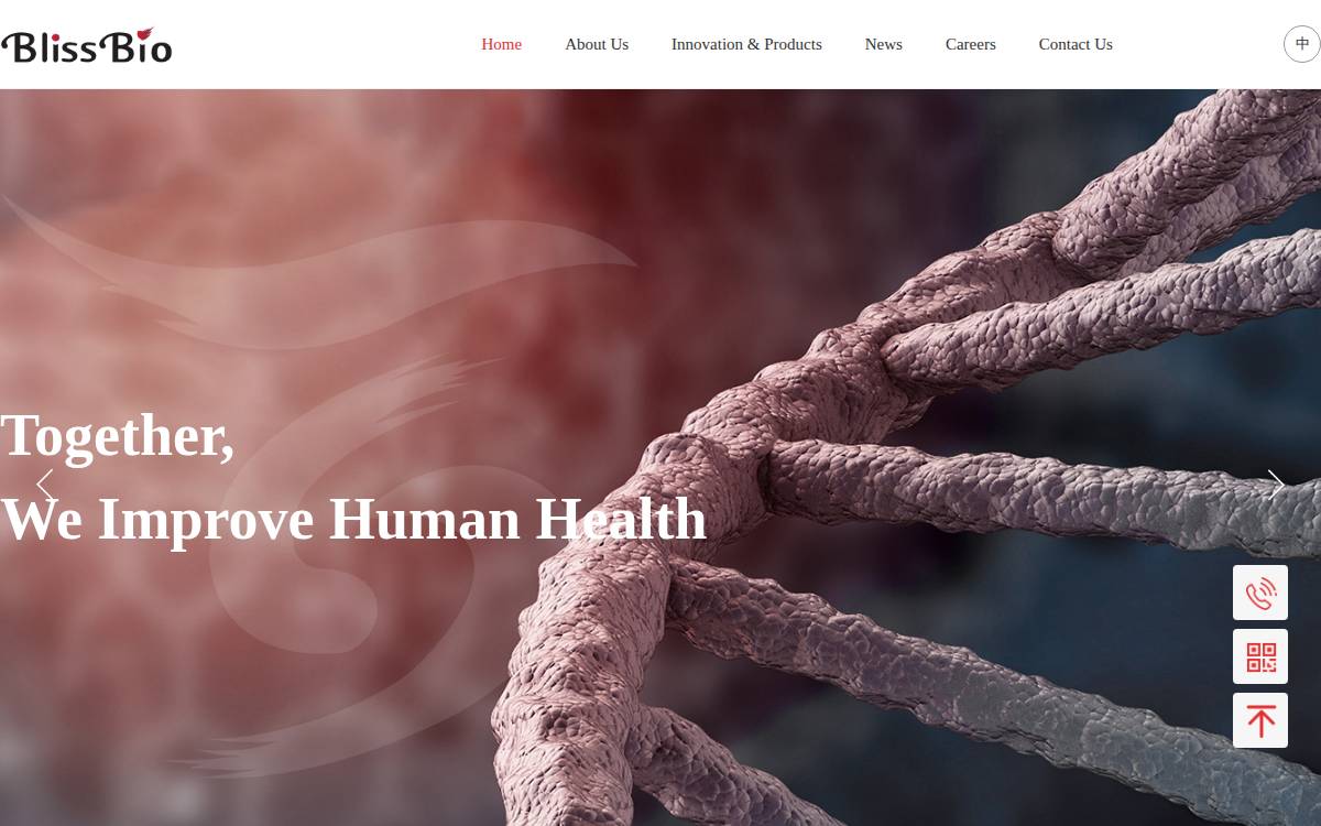 Blissbiopharma website preview
